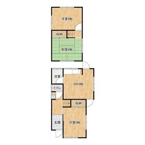 3DK 間取り図