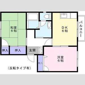 2DK 間取り図