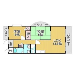 2LDK 間取り図