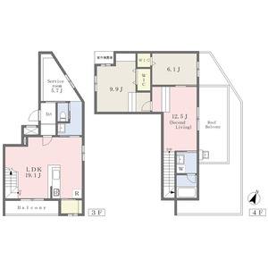 2LDK 間取り図
