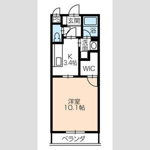 1K 間取り図