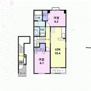 2LDK 間取り図