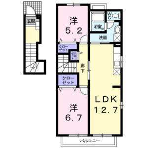 2LDK 間取り図