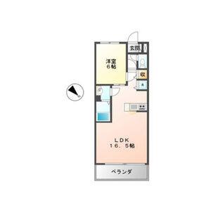 1LDK 間取り図
