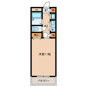 1K 間取り図
