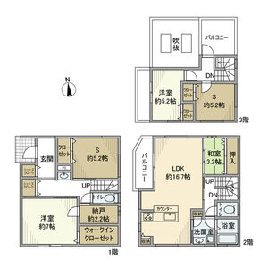 3LDK 間取り図