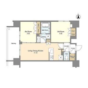 2LDK 間取り図