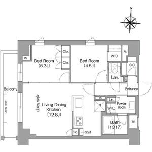 2LDK 間取り図