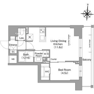 1LDK 間取り図