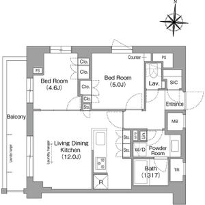 2LDK 間取り図