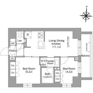 2LDK 間取り図