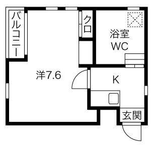 1K 間取り図