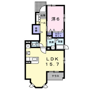 1LDK 間取り図