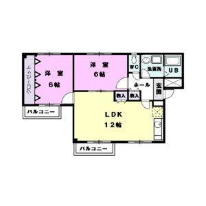 2LDK 間取り図
