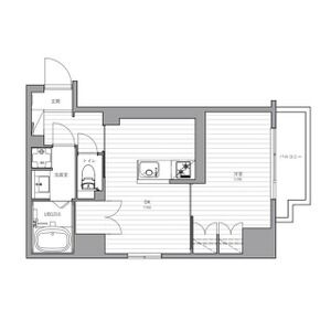 1DK 間取り図