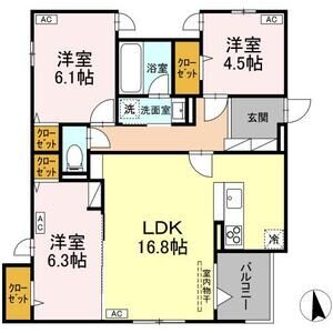 3LDK 間取り図
