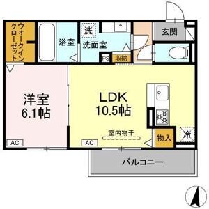 1LDK 間取り図