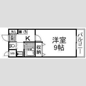 1K 間取り図