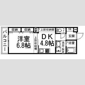 1DK 間取り図