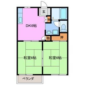 2DK 間取り図