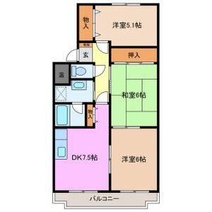 3DK 間取り図
