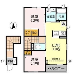 2LDK 間取り図
