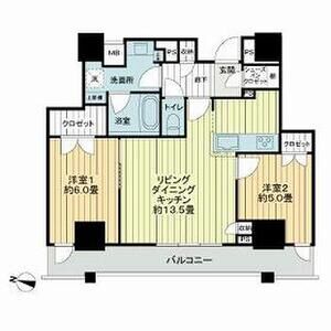2LDK 間取り図