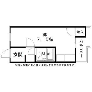 ワンルーム 間取り図