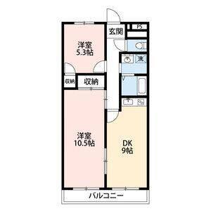 2DK 間取り図