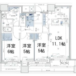 3LDK 間取り図