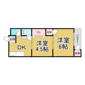 2DK 間取り図
