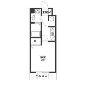 1K 間取り図