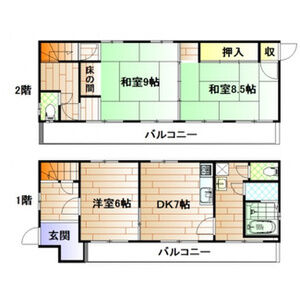 3DK 間取り図