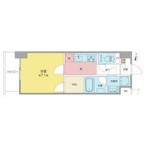 1K 間取り図