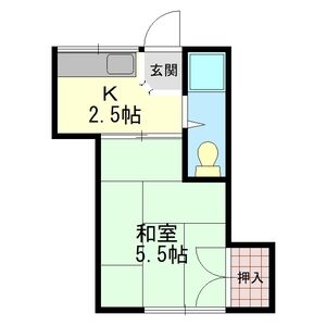 1K 間取り図