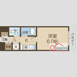 1K 間取り図