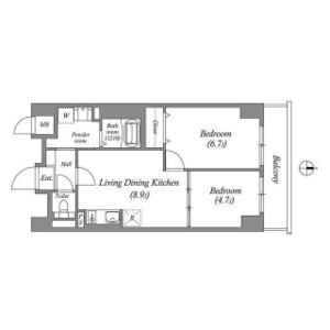 2DK 間取り図