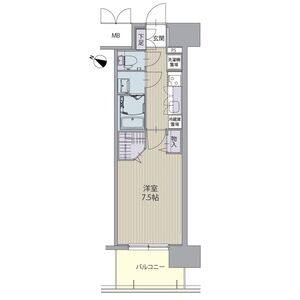 1K 間取り図