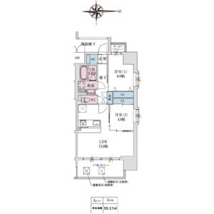 2LDK 間取り図