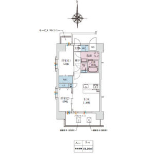 2LDK 間取り図