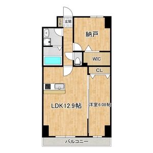 1LDK 間取り図