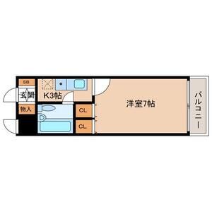 1K 間取り図