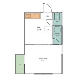 1DK 間取り図