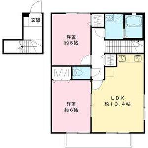 2LDK 間取り図