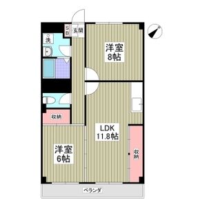 2LDK 間取り図