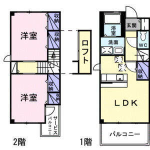 2LDK 間取り図