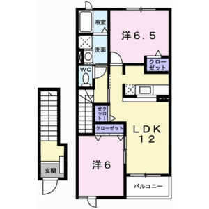 2LDK 間取り図
