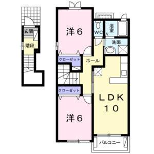 2LDK 間取り図