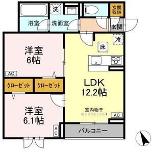 2LDK 間取り図
