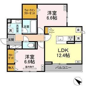 2LDK 間取り図